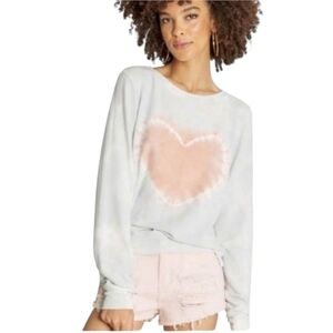 Nordstrom Wild Fox Heartfelt Tye Dye Relaxed Fit Crew Neck Sweater Size Medium